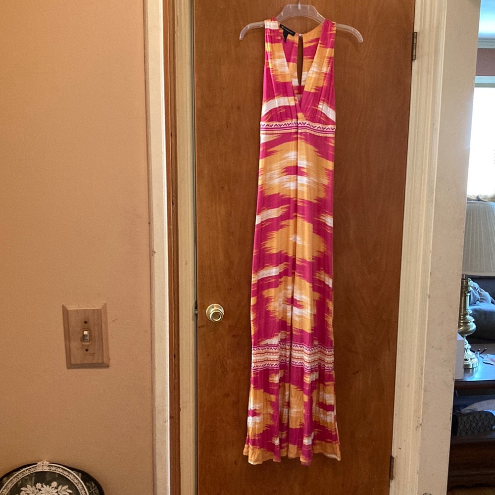 INC Fun Pink Aztec Maxi Dress